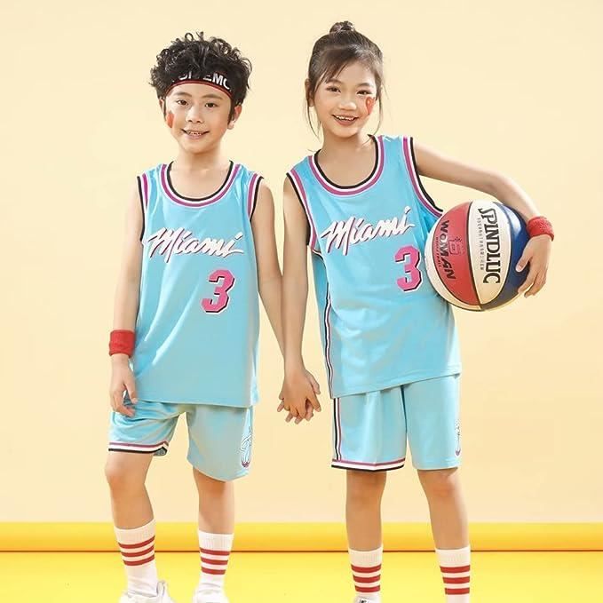 2 Pièces Maillot Basketball Enfant,Maillot Sans Manches + Pantalon