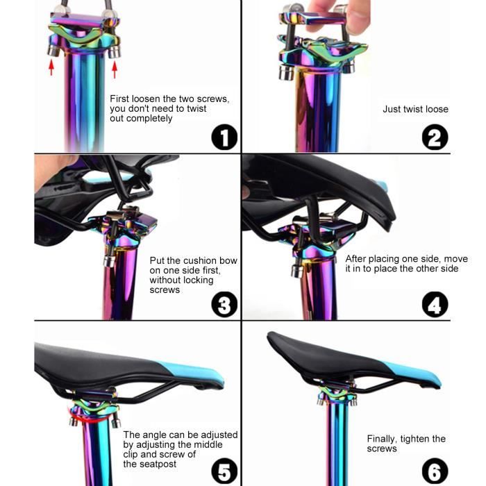 Réducteur de tige de selle de vélo en alliage d'aluminium YOSOO - Blanc