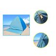 Tente de Plage Instantanée Anti UV Abri de Plage Pop-up Portable Automatique pour 1 à 3 Personnes avec rideau 165 x 150 x 100 cm-2