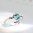 1 pc doigt bague sirène argent créatif décoratif exquis anneau ouvert bijoux bagues pour femme  BARRE DROITE - BARRE DE SURFACE-2
