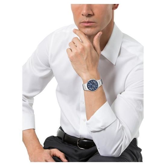 EMPORIO ARMANI Ar2448 hommes Gents Armani Classic Blue Dial Montre PE802