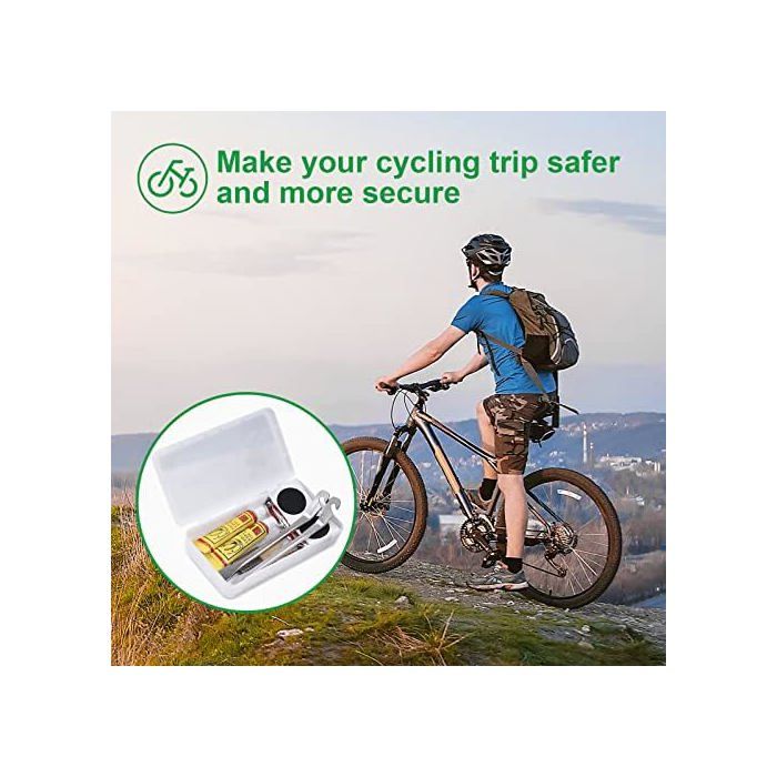 Kit Réparation Pneu Vélo CTRICALVER – 20 Rustines Autocollantes + 2 Râpes Métal – Sans Colle – Pour Chambre à Air