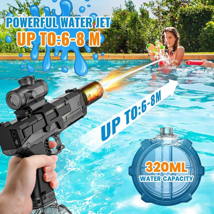 Pistolet à Eau Bidirectionnel Farceur – Joue Des Tours En Vaporisant Avant Et Arrière, Deux Boutons Indépendants