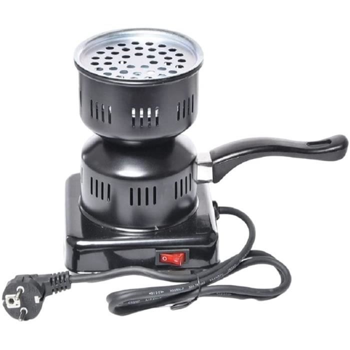 Panier à Charbon Pour Chicha Avec Pince - 35 Cm Noir Mat - Réservoir Sécurisé Pour Narguilé