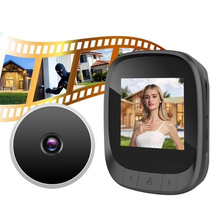 EJ.life Oeil de porte Caméra de surveillance des yeux de sécurité de judas  vidéo numérique de visionneuse de porte visuelle - Cdiscount Bricolage