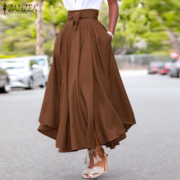 Jupe trapèze sales taille haute