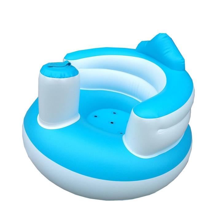 Chaise Bébé Gonflable Avec Pompe Intégrée - Siège PVC, Plateau, Pour 6-36 Mois, Pliable Et Portable