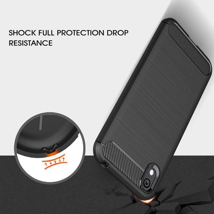 Coque Huawei Y5 2019 - Silicone TPU Effet Carbone Noir - Anti-choc, Fine