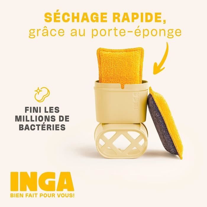 INGA - 2 X Eponges Réutilisables Lavables - Très Efficaces, Ne