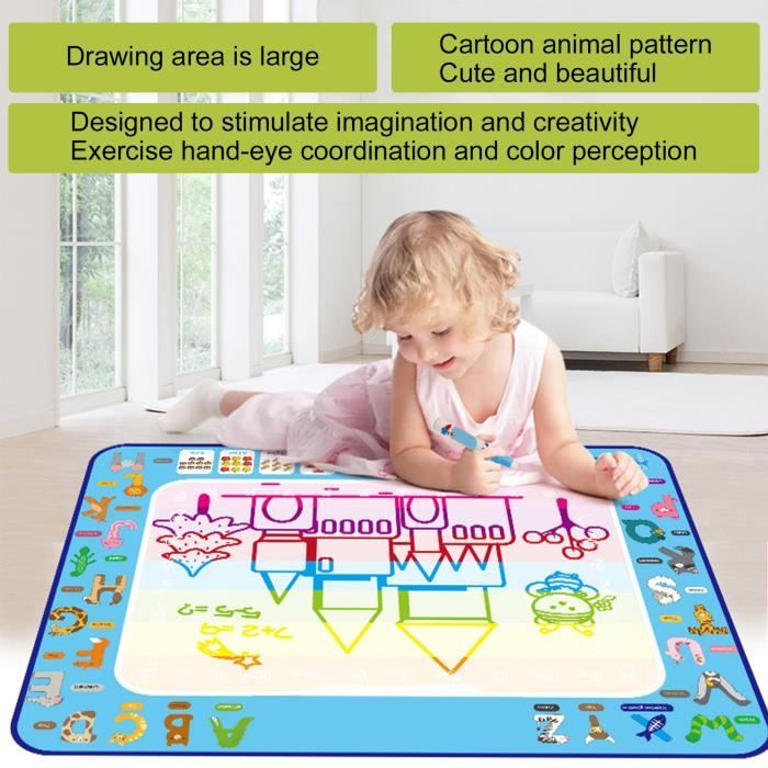 Tapis Magique à L’eau Chellago – Thème Dinosaures – 100 X 80 Cm – Stylo à Eau Inclus – Réutilisable – Cadeau D’éveil Pour Enfant 1 à 5 Ans – Sécurisé