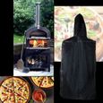  Housse de protection étanche housse de barbecue pour patio de jardin,Housse étanche pour four à pizza extérieur-Noir(68*63*160)-3