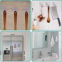 Lot De 8 Crochets Universels Pour Cadres + 24 Bandes Adhésives Fortes - Sans Perçage, Amovibles - Pour Tableaux, Portes, Placards - 5