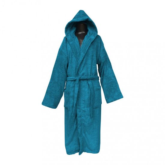 peignoir bleu canard