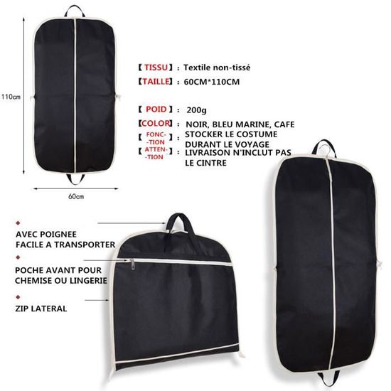 Housse de costume longueur standard