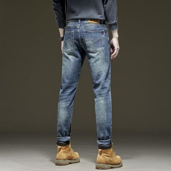 Vintage Jeans Homme Slim Fit Coupe Droite Mode Stretch Casual Grey Cdiscount Pret a Porter