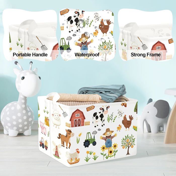 Clastyle Panier Rangement Bébé Boho Animal Corbeilles à Linge Sale Feuille Filles Femmes pour Vêtements Boite