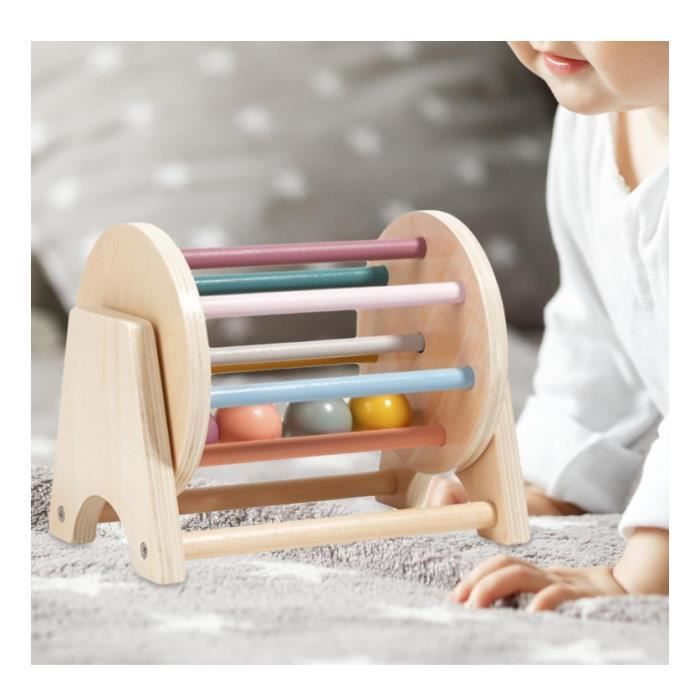 Tambour rotatif, bois, jouet pour bébé