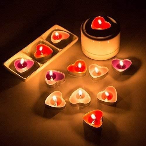 50 Bougies Chauffe-plat En Cœur - Décoration Romantique Pour Mariage, Saint-Valentin Ou Dîner Aux Chandelles