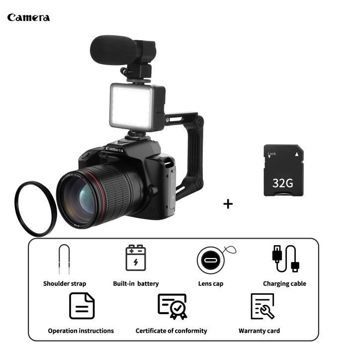 Appareil Photo Numérique 4K 48MP avec Grand Écran 3'' Zoom 16x Caméra de  Vlogging à Mise au Point Automatique - Cdiscount Appareil Photo