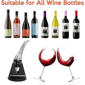 Bec Verseur Et Aérateur De Vin EKNA – Versement Sans Goutte, Aération Instantanée Par Effet Bernoulli, Pour Vin Rouge Et Blanc