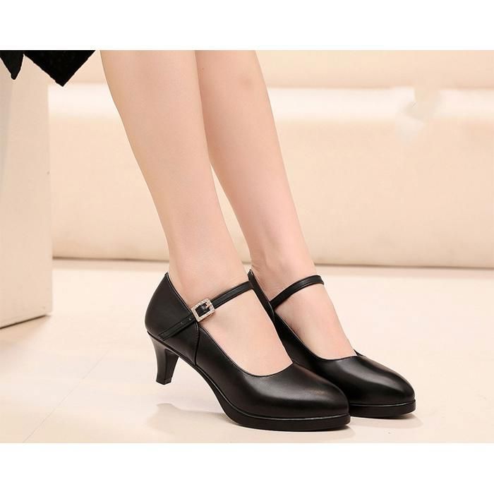 ECELEN Escarpins Femme à Talon Haut 5CM – Bout Rond – Style