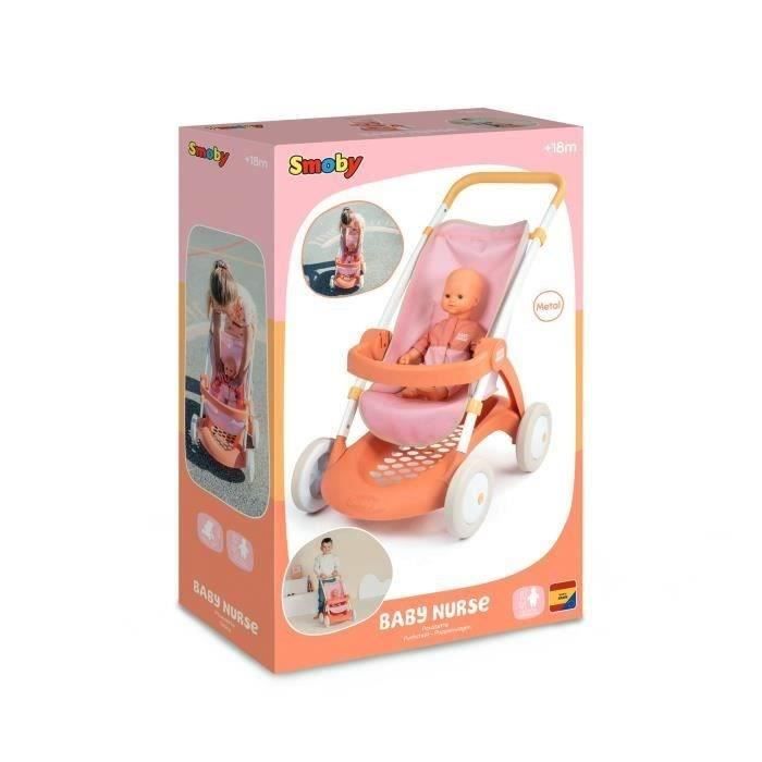 SMOBY - Baby Nurse - Poussette landau pour poupée jusqu'à 42 cm - Avec