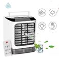 Mini Refroidisseur d'air par évaporation Ventilateur de climatiseur 3 en 1 personnel Direction du vent réglable avec 3 vitesses