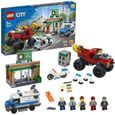 LEGO® City 60245 Le cambriolage de la banque, Jeu de Construction Moto, Monster Truck, Jouet Police Enfant de 5 ans et +-0