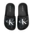 Claquettes enfant Calvin Klein Jeans Logo Print - noir/blanc - 31-0
