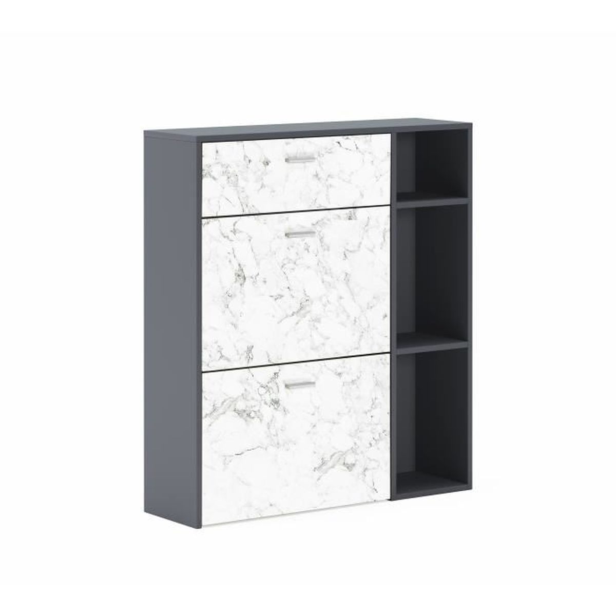 Skraut Home Meuble chaussures WIND, structure GRIS GRAPHITE, couleur