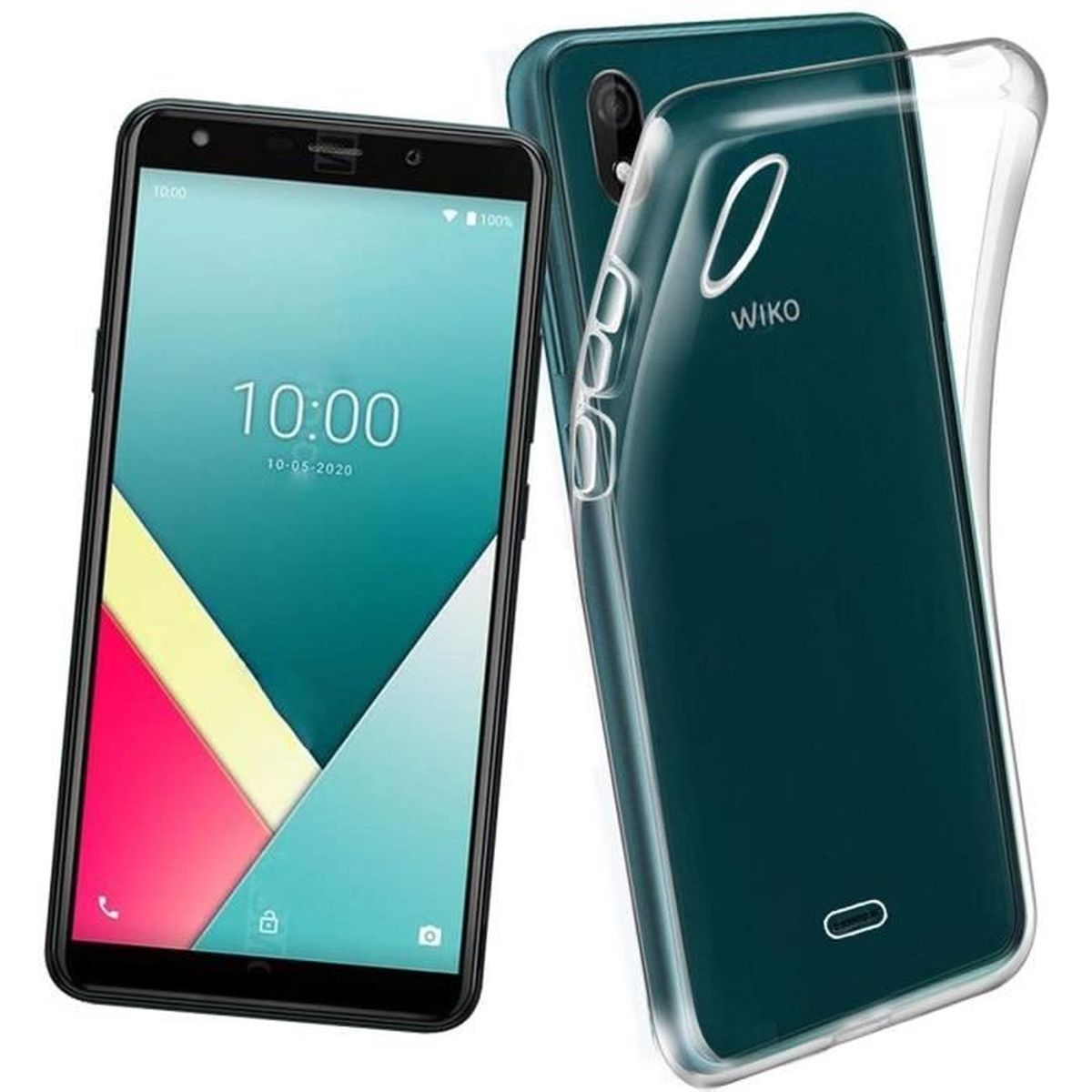 KJYF Custodia per Wiko Y81 (6.2) Cover, Protezione Posteriore Morbido Silicone Nero Gel TPU Cover Slim Case per Wiko Y81 - Non toccarmi