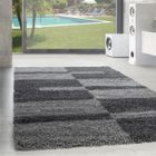 Tapis Shaggy Salon - CELINE - Gris - 200 x 290 cm - 100% Polypropylène - SIMPEX
