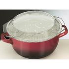 Magefesa Nordic - Steelpan van 28 cm met glazen deksel van verglaasd