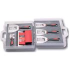 Kit PARFAITLISS Plaquiste - L'OUTIL PARFAIT - 1 lame de 25 cm - 4 couteaux américains - Acier inoxydable