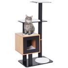 PawHut - arbre à chat - Bois - 71,5x49,5x120cm - Noir
