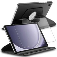 ebestStar ® pour Samsung Galaxy Tab A9 8.7 (2023) SM-X110 - Housse PU Cuir Rotatif 360 + Film protection écran en VERRE Trempé,