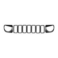Noir 9 pièces - TESIN – capot de lampe pour Jeep Renegade, Accessoires de décoration de calandre de phare ava