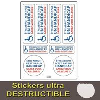 sticker ultra-destructible place handicapé adhésif