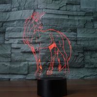 3D Acrylique Licorne Nuit lumière Visuelle Led Lampe de Table pour Chambre Décoration Nouveauté Cadeau De Noël USB Table Lamp L021D8