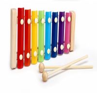 1 PCS - Jouets musicaux en bois Montessori pour enfants, Piano Xylophone à 8 notes, jouets musicaux éducatifs