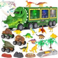 Dinosaure Jouet de Camion de Transporteur,Camion de Dinosaure Cadeau pour 3 4 5 6 Ans Enfant Garcon Fille