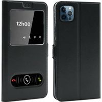 Coque pour iPhone 12, Housse Etui pour iPhone 12 / iPhone 12 Pro (6.1") Protection double FENETRES - Noir