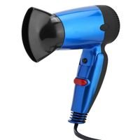 HENGL Mini sèche-cheveux pliable portable à trois vitesses - Sèche-cheveux domestique à séchage rapide - bleu - Prise EU 220-240V
