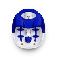 Bain de pieds massant YOGHI - 80W - 5.1L - 3 types de massage - Accessoires de pédicure interchangeables - Bleu