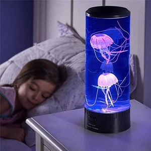 Lampe Meduse Jellyfish AONESY Lampe Meduse Lampe Aquarium Lumière d'ambiance changeante de couleur avec cadeau à distance pour enfants Adultes Chambre Lampe Relaxante Meduse pour Noël 