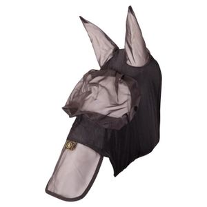 FILET DE PROTECTION Masque anti-mouches pour cheval avec oreilles en mesh et lycra BR Equitation - noir - S