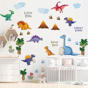 OBJET DÉCORATION MURALE Stickers Muraux Dinosaure - Autocollant Mural Trop