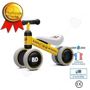 VEHICULE PORTEUR C® Porteur Bébé Vélo d'équilibre Educatif Baby Walker Jouet Enfant Tricycle Sans Pédales 1-2 ans Premier Cadeau d'Anniversaire Noël