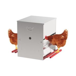 LILIIN Mangeoire automatique avec couvercle pour poules distributeur  automatique à pédale en acier 10 kg - Cdiscount