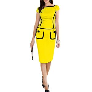 Waooh , Robe tailleur avec poche Jaune , Achat / Vente